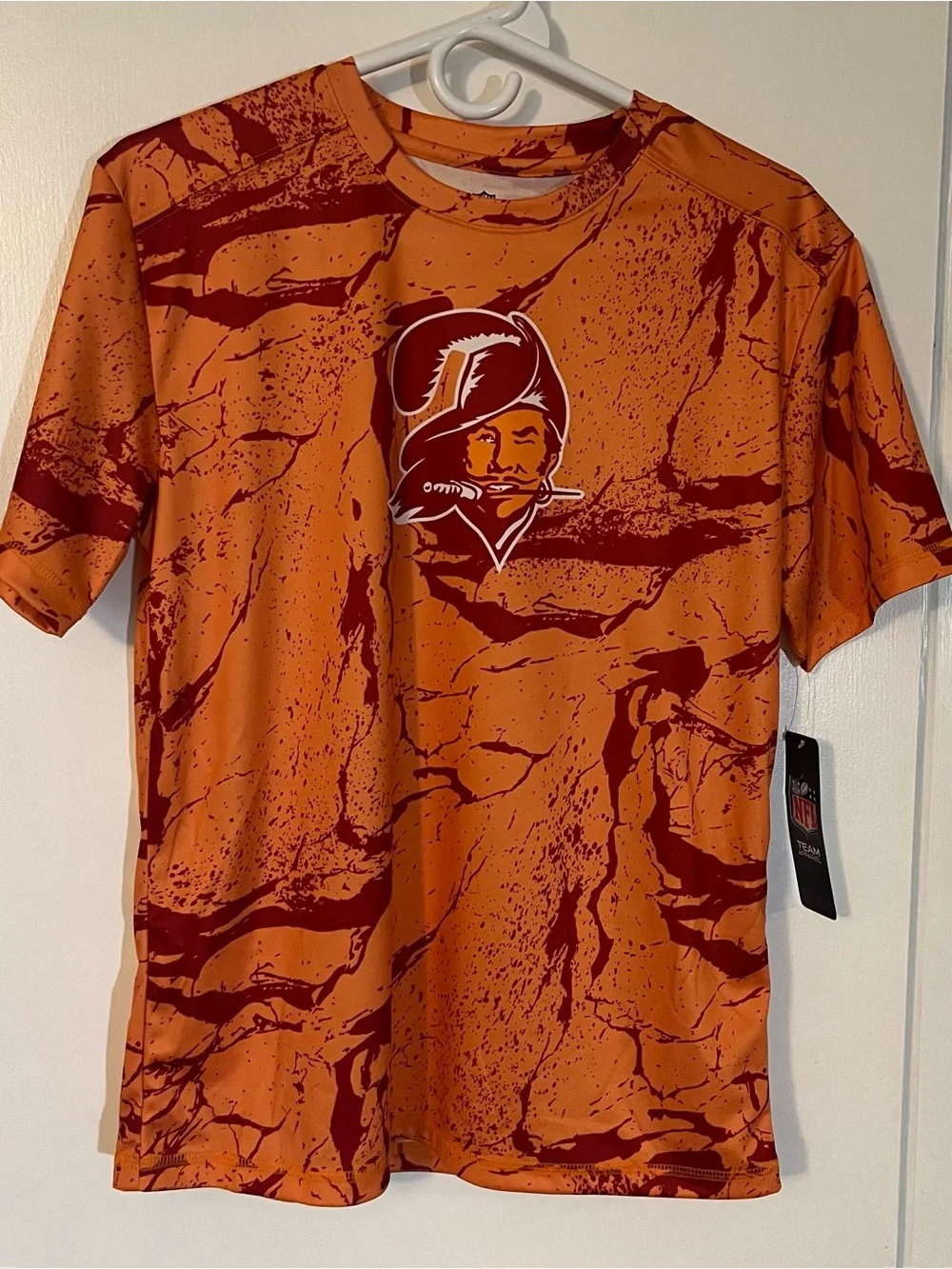 NFL Tampa Bay Buccaneers Orange and Maroon Graphic Short Sleeve YouthTee